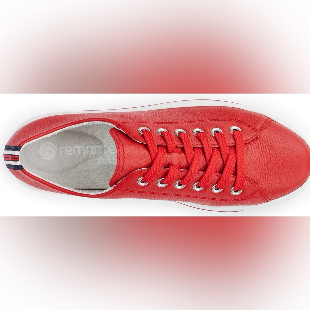 Red Canvas Sneakers with White Rubber Soles